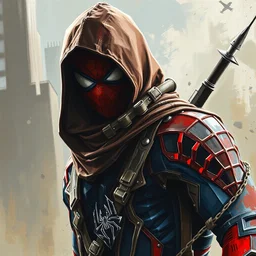 a highly detailed painterly painting of assassin peter parker, by james gurney, greg rutkowski, by craig mullins, ( ( ( ( ( spiderman