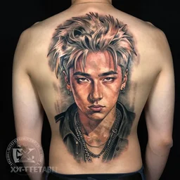 back tattoo of xxxtentacion by jan tengnagel, shutterstock contest winner, ukiyo - e, anime, tattoo, behance hd