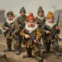 dwarf soldiers in vietnam | | realistic shaded, fine details, realistic shaded lighting painting by greg rutkowski, diego gisbert llorens, magali villeneuve, artgerm, jeremy lipkin, michael garmash, rob rey