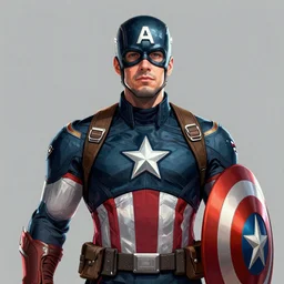 Portrait of Captain America portrayed by Jordan Peterson, Aetherpunk, trending digital art