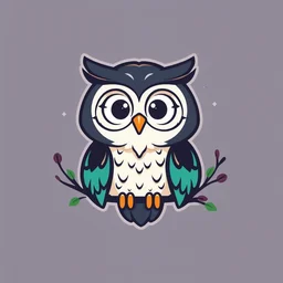 3 d cute owl logo 8 k