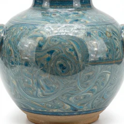 close up photograph of interesting glossy patterned pottery. in the style of deepdream and fractals.