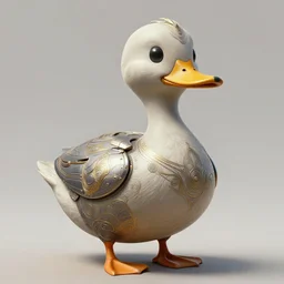 a anthropomorphic cyber duck wearing scifi armor, diffuse lighting, fantasy, intricate, elegant, highly detailed, lifelike, photorealistic, digital painting, artstation, illustration, concept art, smooth, sharp focus, art by john collier and albert aublet and krenz cushart and artem demura and alphonse mucha