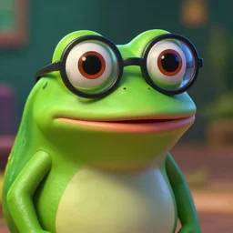 pepe the frog with glasses 4 1 6 0 by < greg rutkowski > and < ernt haeckel >, vivid colour, trending on artstation, artistic photo, out of focus, digital art, highly detailed, smooth, 8 k