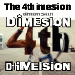 a funny surreal dadaist meme from the 4 th dimension, impact font, ifunny watermark
