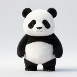 a panda person, professional studio photo portrait