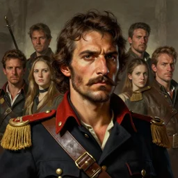 portrait of a spanish guerilla leader el empecinado, colourised, face portrait, epic, tragic, military art, fantasy, dieselpunk, hd shot, digital portrait, beautiful, artstation, comic style, by artgerm, guy denning, jakub rozalski, magali villeneuve and charlie bowater
