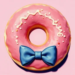 donut with a bowtie by andy warhol
