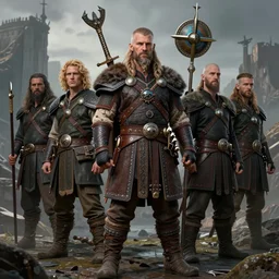 beautiful viking fantasy character portrait, ultra realistic, rugged, wide angle, intricate details, vikings artifacts, highly detailed by, hajime sorayama, boris vallejo, aaron horkey, gaston bussiere, craig mullins
