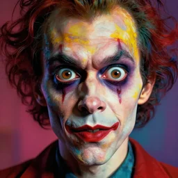 a highly detailed expressionist portrait of a maniac with crazy eyes, e. a. seguy, artgerm, concept art, vivid and vibrant, bizarre, 8 k, unreal engine