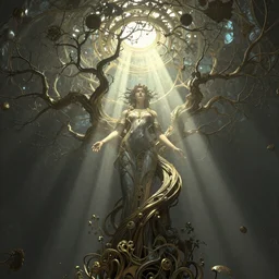 may you always end up in the best ruliad branch, conceptual art, intricate, aesthetic!!!!!, unreal engine, god rays, symbolist, dramatic, ultra detailed, art nouveau
