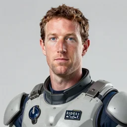 a highly detailed photograph of mark zuckerberg as master chief, photorealistic, 4 k, wallpaper, lifelike, highly detailed, movie scene, recruitment poster for the us military