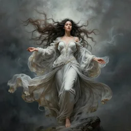 goddess of wind, beautiful fantasy character portrait, ultra realistic, wide angle, intricate details, highly detailed by peter mohrbacher, boris vallejo, hajime sorayama, wayne barlowe, aaron horkey, gaston bussiere, craig mullins