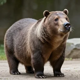 real life snorlax, realistic, animal photography, photoshop image manipulation, unstylized, animal photography, mammal, hyppo, bear