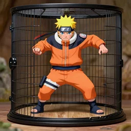 a fat nic cage playing naruto, hd digital photography, mobie still