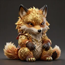 cute handsome cuddly werewolf from van helsing unreal engine hyperreallistic render 8k character concept art masterpiece deep vibrant ornate gold porcelain doll exquisite fine detail