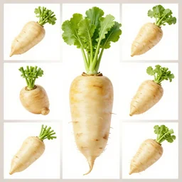 collage art of a turnip