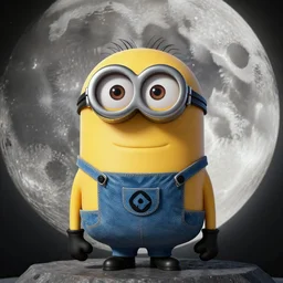 gru from despicable me on the moon, nasa footage