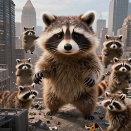 I like how many of them look like giant raccoons destroying a city too. Bring on the giant city-destroying raccoons, the humans have had control for long enough.
