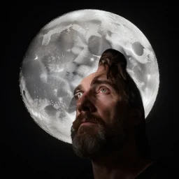 the moon's gaze by paul rumsey. dramatic lighting. chiaroscuro