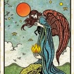 a tarot card by bilibin