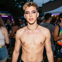 gigachad at a gay pride event