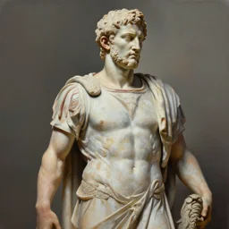 painting of Ishowspeed as a Roman statue, highly detailed, Featured in Artstation, 8K.