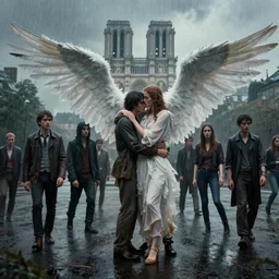 all except for cain and abel and the hunchback of notre damme everybody is making love or else expecting rain, desolation row, contrast, kim jung gi, greg rutkowski, zabrocki, karlkka, jayison devadas, trending on artstation, 8 k, ultra wide angel, pincushion lens effect