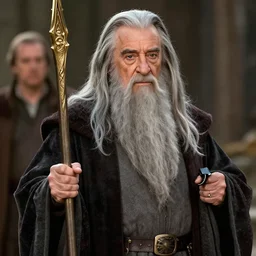 Movie still of Danny Devito as Gandalf, fantasy, highly detailed, digital painting, artstation, concept art, sharp focus, illustration, art by Tony Sart and artgerm and randy vargas