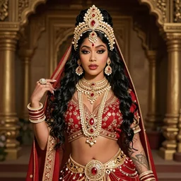 doja cat dressed as a hindu goddess, stunning