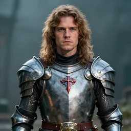 eddy munson from stranger things season 4, long 80s hair, wearing fantasy armor, by craig mullins, featured on artstation