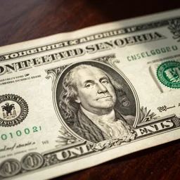 dollar, american banknote with pamela anderson in te centre,