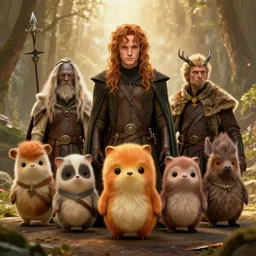 the fellowship of the ring as cute animal characters in the style of joe madureira, gerald parel, johannes helgeson, trending on artstation, 4 k, 8 k unreal engine 5, octane render, in the style of arcane, studio ghilbi,