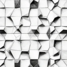 highly detailed black and white geometric mosaique, repetition, hexagon, high contrast, no curves, fractal, sacred geometry, sharp angles, symmetry, spiral, order