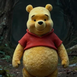 film still of winnie the pooh alien hybrid scary hr giger monster realistic