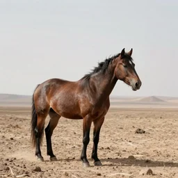 a horse in a barren landscape by zdzisław beksinski and greg rutkowski, 4 k, trending on artstation, realistic