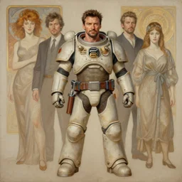 beautiful neutral earth toned palette knife painting artwork of hugh jackman as solid snake from metal gear solid by yoji shinkawa jeremy mann, full body character portrait warhammer, charlie bowater and magali villeneuve and alphonse mucha, gaston bussiere, craig mullins, j. c. leyendecker, by artgerm