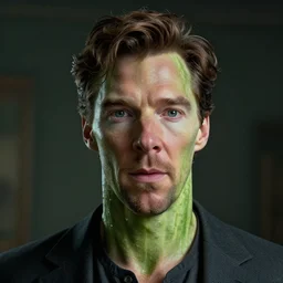 dslr, hyperrealistic film still of benedict cumberbatch disguised as a cucumber, stunning 3 d render, inspired by istvan sandorfi & greg rutkowski & unreal engine, perfect symmetry, dim volumetric cinematic lighting, 8 k octane comprehensive render, extremely hyper - detailed, incredibly lifelike attributes, intricate, real flesh texture, masterpiece, artstation, stunning