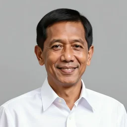 photo of president joko widodo with simple smile and clean shaved, paint detailed digital artstation, portrait, hd 4 k, gaston bussiere
