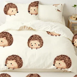 cute hedgehog pattern, cottage-core