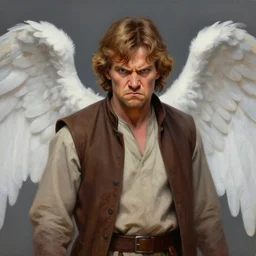 matte oil painting, anakin skywalker, angelic wings, angry, extremely detailed, digital illustration, concept art, readability, smooth, sharp focus, art by brothers hildebrandt, art by alex grey