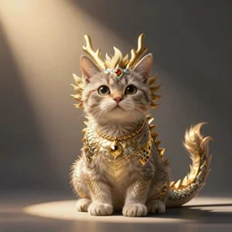 a kitten dressed like a dragon