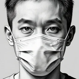 “geometrically surreal order of face mask, extremely high detail, photorealistic, intricate line drawings, dotart, album art in the style of James Jean”