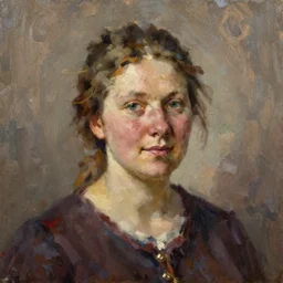 portrait of a russian woman ( 3 5 ) from eastern russia in 2 0 2 1, an oil painting by ross tran and thomas kincade