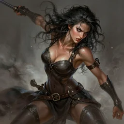 savage beauty, sweaty, dynamic action pose, insane, intricate, highly detailed, digital painting, artstation, concept art, smooth, sharp focus, illustration, Unreal Engine 5, 8K, art by artgerm and greg rutkowski and alphonse mucha