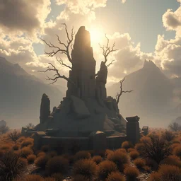 god sagebrush, style artstation, style greg rutkowsk, octane render, unreal engine 6, epic game graphics, fantasy, ciberpunk, conceptual art, ray tracing