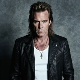 billy idol as shade the changing man, realistic photo, unsettling