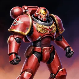chaos space marine, anime art style, illustration