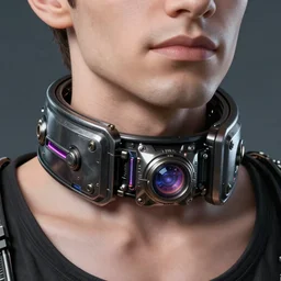 detailed realistic male character cyberpunk wearing thick technological collar around neck, realistic, art, beautiful, 4 k, collar, choker, collar around neck, punk, artstation, detailed, male, man, choker, cyberpunk, neon, punk, collar, choker, collar around neck, thick collar, tight around neck, punk,
