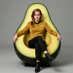 deepdream of emma watson as an avocado chair, starfleet edition